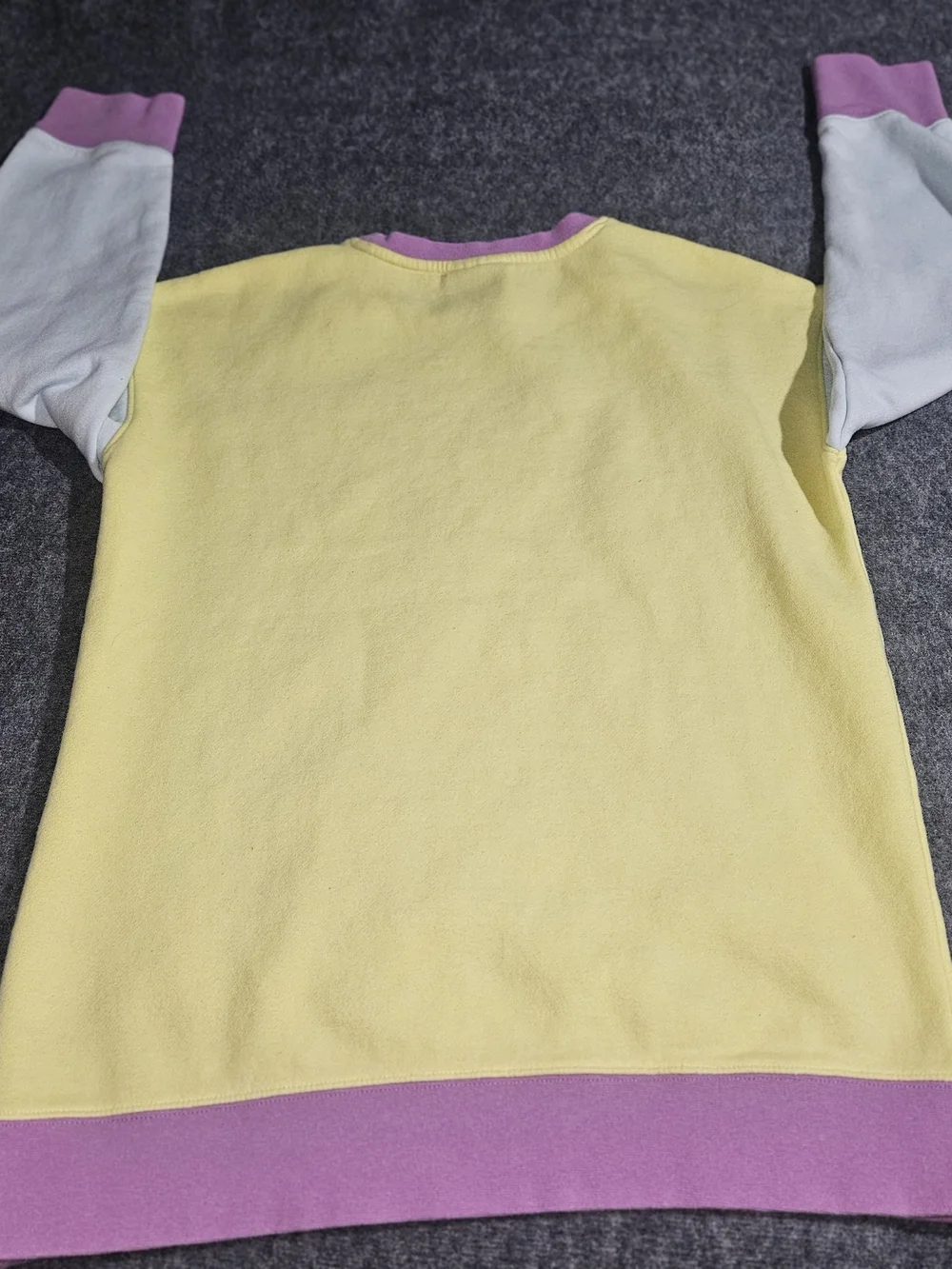 Nike Yellow & Lavender Colorblock Sweatshirt